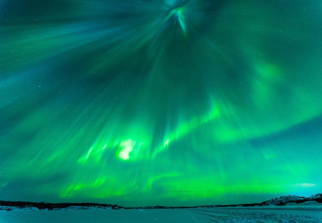 カナダ イエローナイフのオーロラ