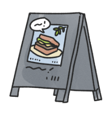 キッチンカーのメニュー看板